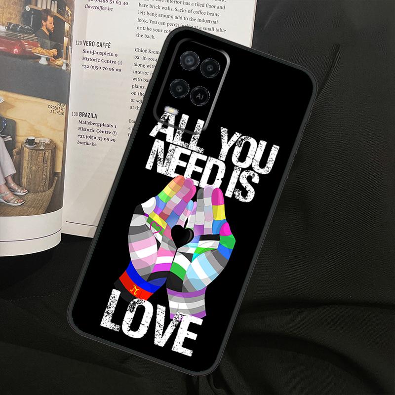 LGBT Pride Love For Oppo A78 A98 A80 A40 A60 A18 A38 A58 A15 A17 A77 A74 A94 A54 A57S A16 A76 A96 Phone Case