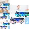Vibrant Plastic Inertia Bus Toy With Flashing Lights And Music For Boys And Girls