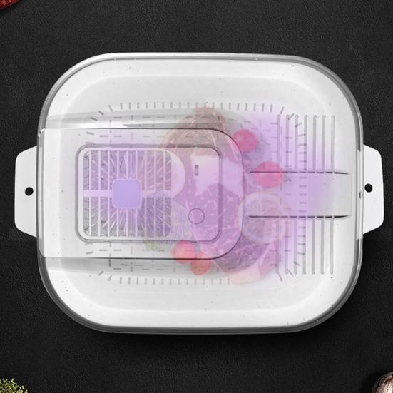 Лоток для оттаивания мяса 4-в-1 для быстрого оттаивания, 2 механизма регулировки, сливная корзина, чаша для размораживания, кухонные принадлежности