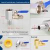 Household Water Purifier Tee Connector 4 to 2 Point Ball Valve for Filter and Dispenser