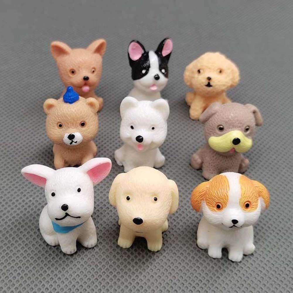 Realistic Mini Resin Dogs Cute Animals Dog Ornaments Puppy Miniature Figurines Micro Landscape
