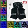 Cool LED Vest Application Control LED Vest MJ Dance Wear Wedding Party Men Bar Club Night Show Clothes Stage Performance Costume