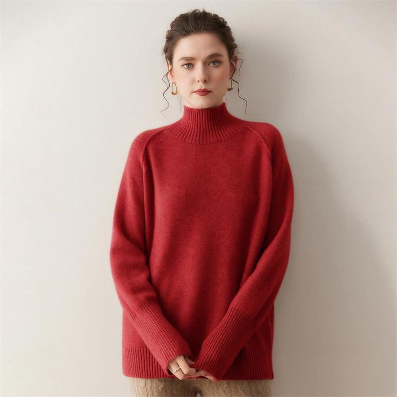 Lekasha Women's Cashmere Raglan Sleeve Sweater: New Fashion Knitwear Base Layer