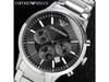 Emporio Armani Chrono Quartz Men's Watch AR2434 Silver Stainless Steel Day NEW