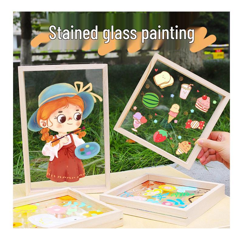 Children's Wood & Acrylic Picture Frame for DIY Painting & Art Projects