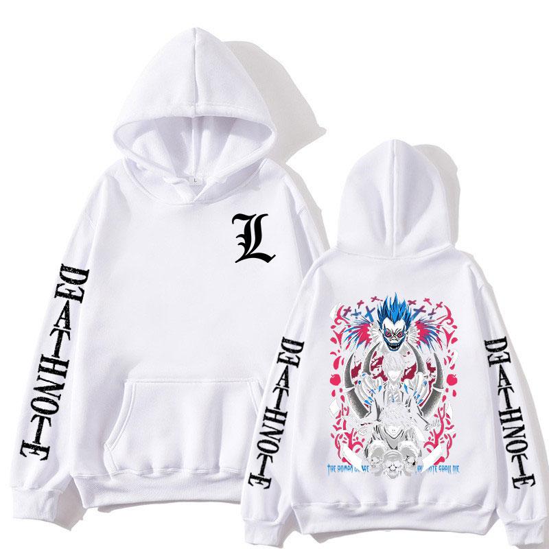 Death Note Аниме-пуловер Ryuk And Light Printed Hooded Men Women Hoodies Plus Size Sweatshirt Harajuku Unisex Streetwear