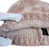 Louis Vuitton M74770 Шерстяная вязаная шапка мохер Нейлон Монограмма Блестящая шапка-бини Другие шапки розовый Нейлон Б/у