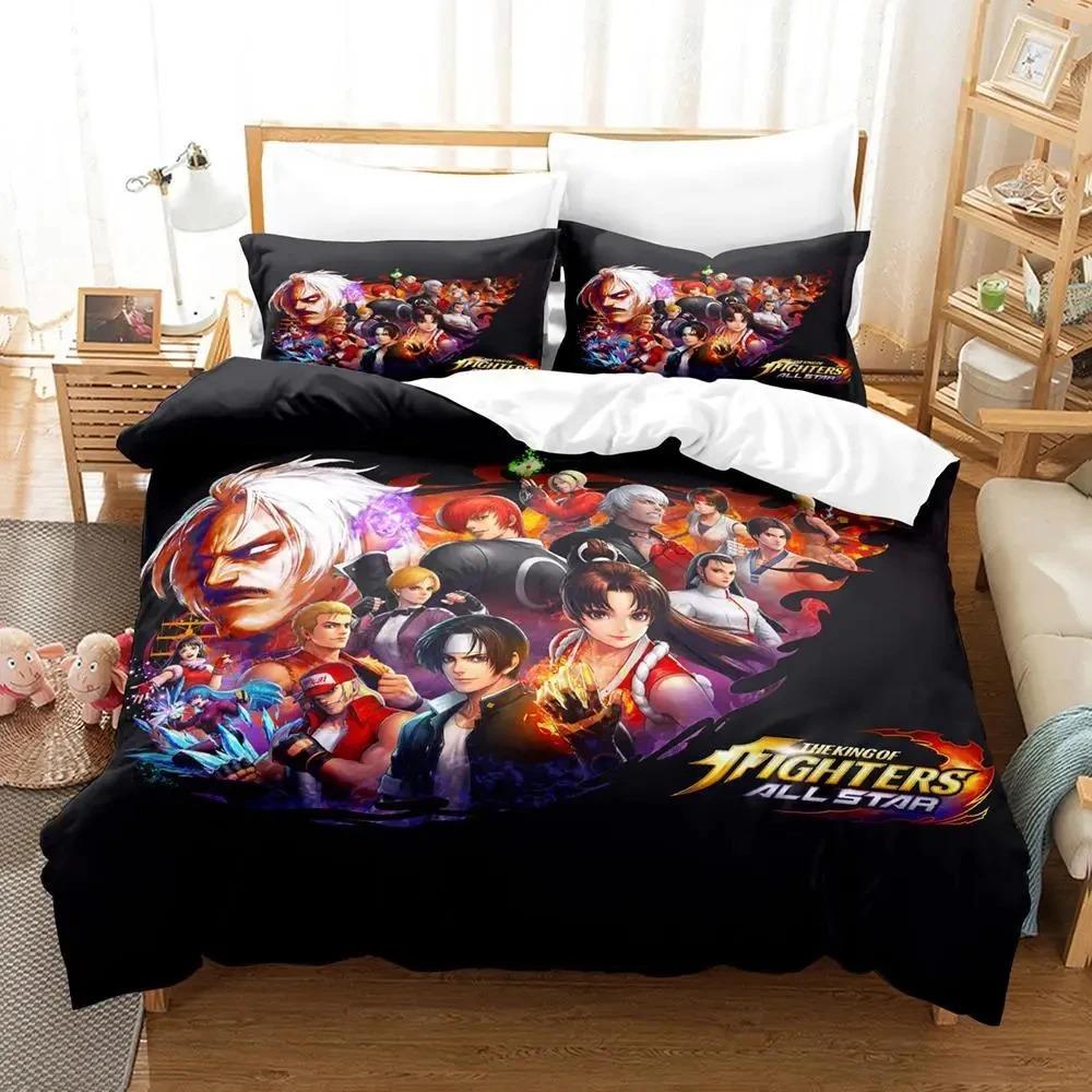 Anime The King Of Fighter Bedding Set Single Twin Double Queen King Cal King Size Bed Linen Set