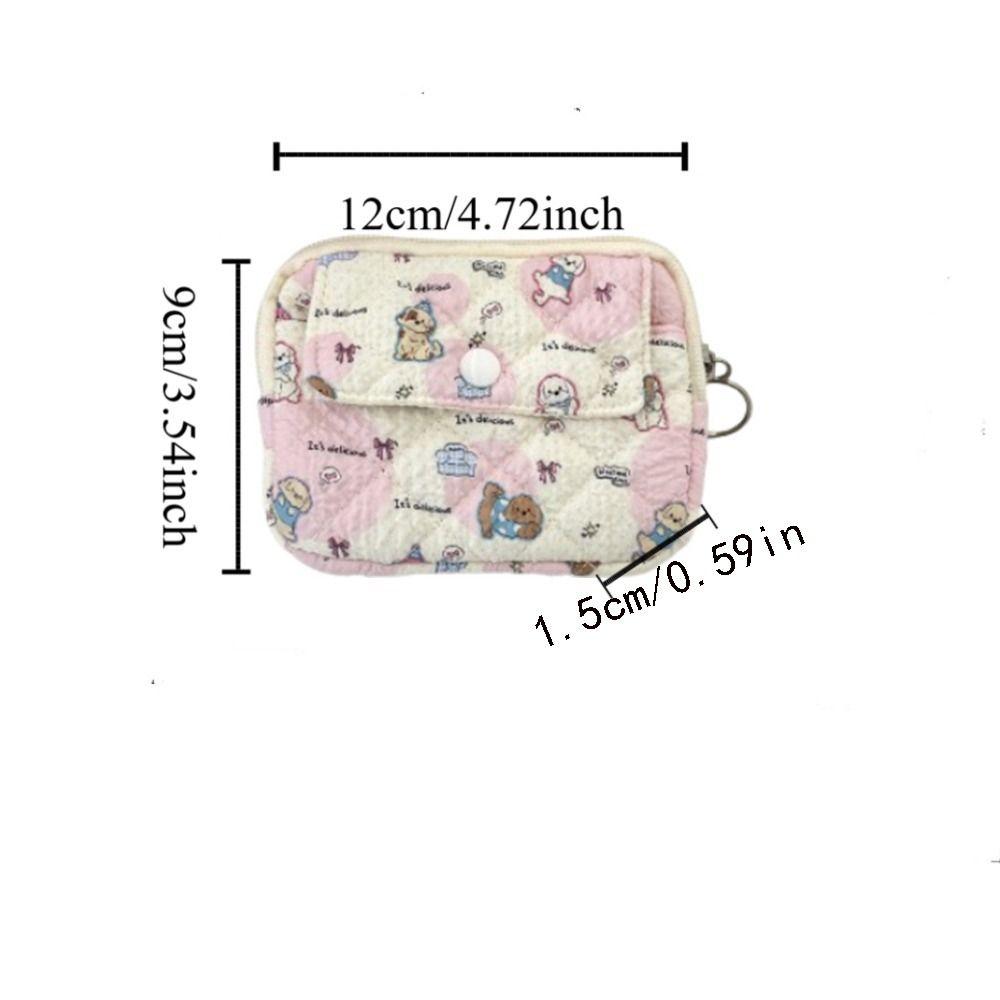 Korean Style Small Lipstick Bag Cartoon Printing Sanitary Napkin Storage Bag Cute Wallet  Outdoor