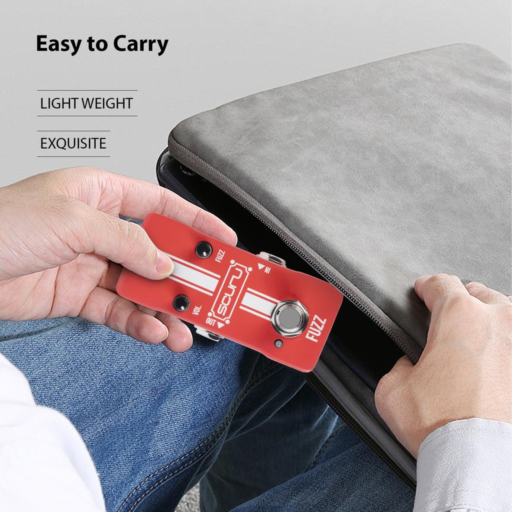 Педаль эффектов SCURU Guitar Fuzz VOL/FUZZ Versatile Sound DC 9V 6.35mm Входной/выходной интерфейс Mini