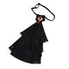 Women's Multilayer Lace Ruffle Crystal Faux Collar Gothic Victorian Detachable Jabot Collar Steampunk Clothing Accessory