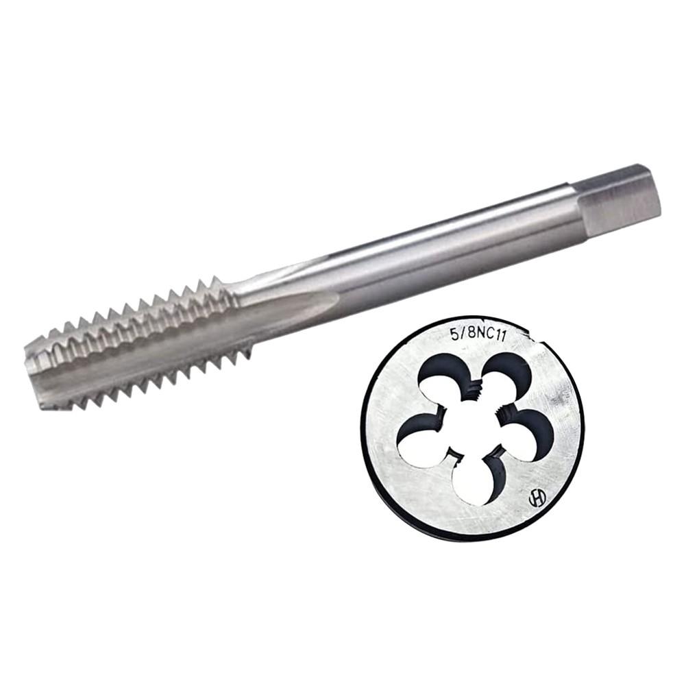 5/8\"-11 UNC Набор метчиков и плашекМетчик машинной резьбы и круглая плашка правой руки