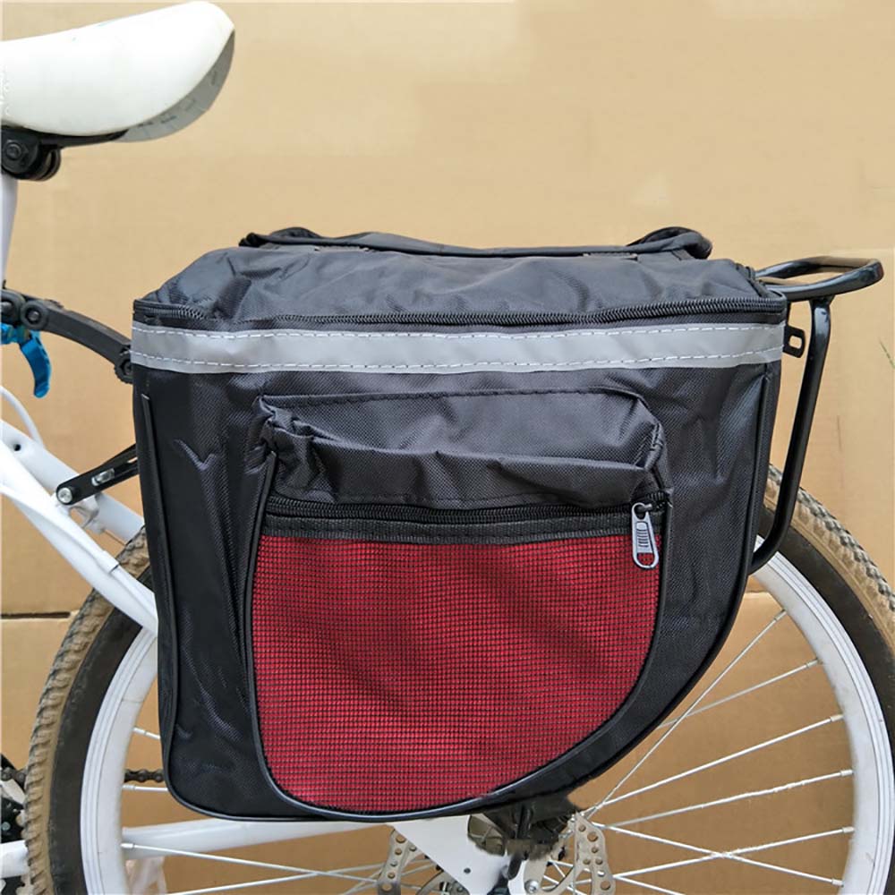 Waterproof Double Panniers Bag Bike Bicycle Cycling Rear Seat Saddle Package Red