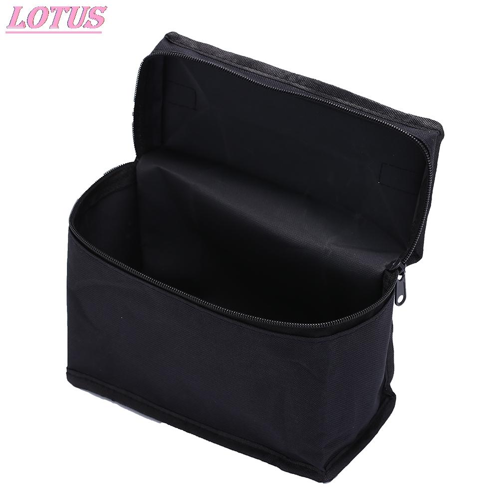 Складные художественные маркеры Холщовая сумка для хранения карандашей на молнии Вмещает 36/48/60/80 шт. маркеров Большая вместимость Молния Черный