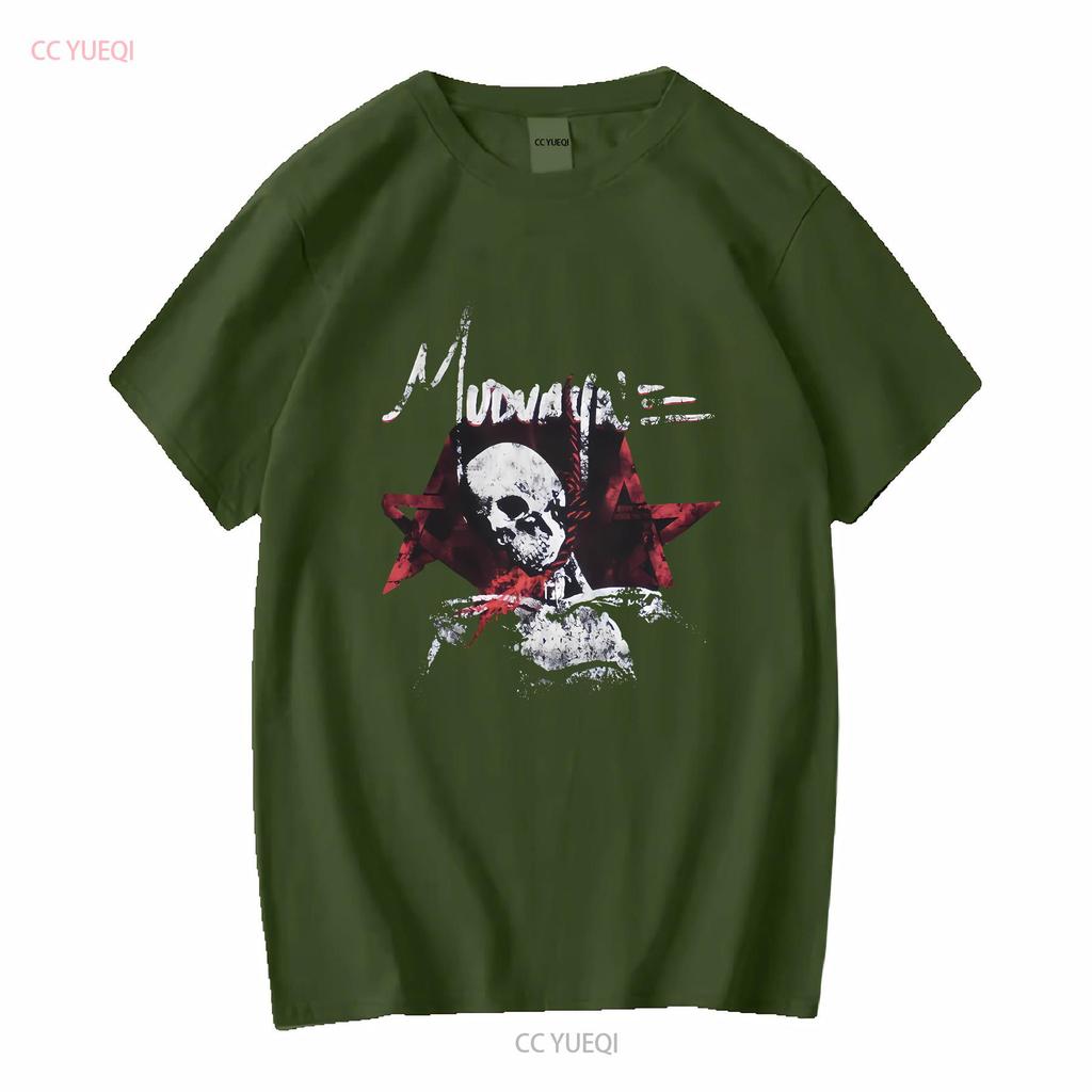 Футболка Mudvayne Американская ню-метал группа Альтернативный Прогрессивный винтаж Постиранная Слегка графическая мужская Растянутая Стильная Унисекс