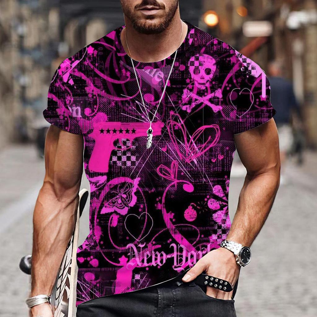 Футболки Lovers Hearr мужские летние футболки мужские уличные футболки с 3D-принтом модные топы с коротким рукавом и круглым вырезом