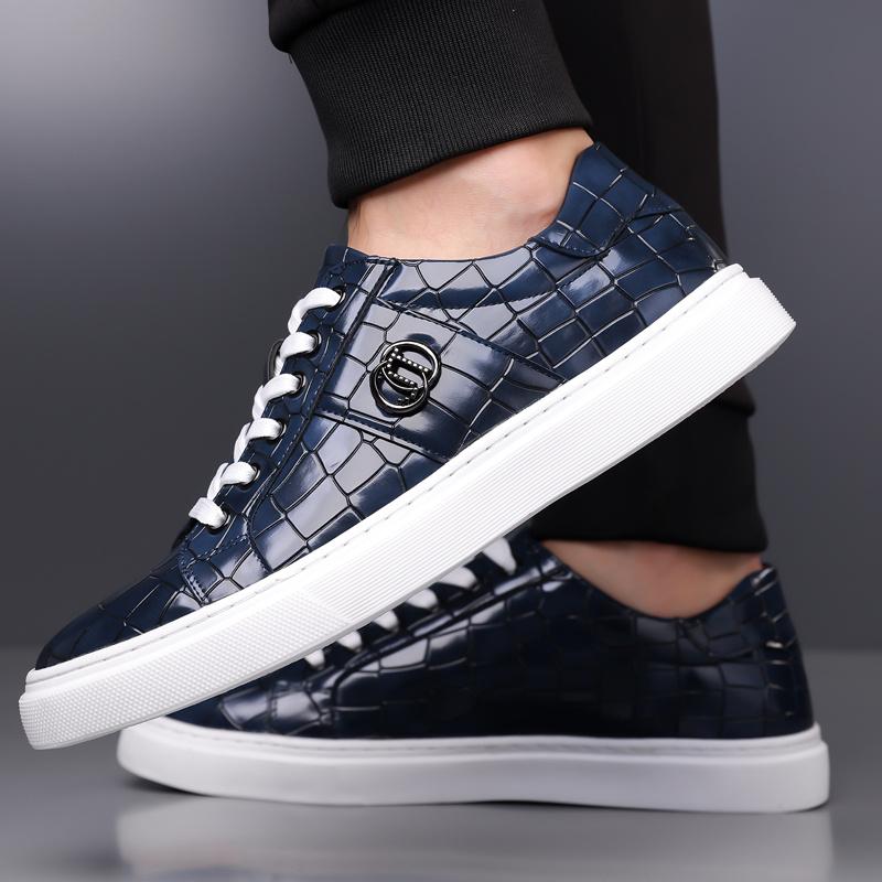 Модная мужская кожаная повседневная обувь большого размера 48, роскошная дизайнерская обувь для скейтборда, мужская брендовая обувь на шнуровке, плоские летние кроссовки для мужчин