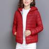 Women Fall Winter Coat Padded Hooded Thick Long Sleeve Warm Solid Color Smooth Slim Fit Zipper Closure Pockets Cardigan Lady Cotton Coat Jacket
