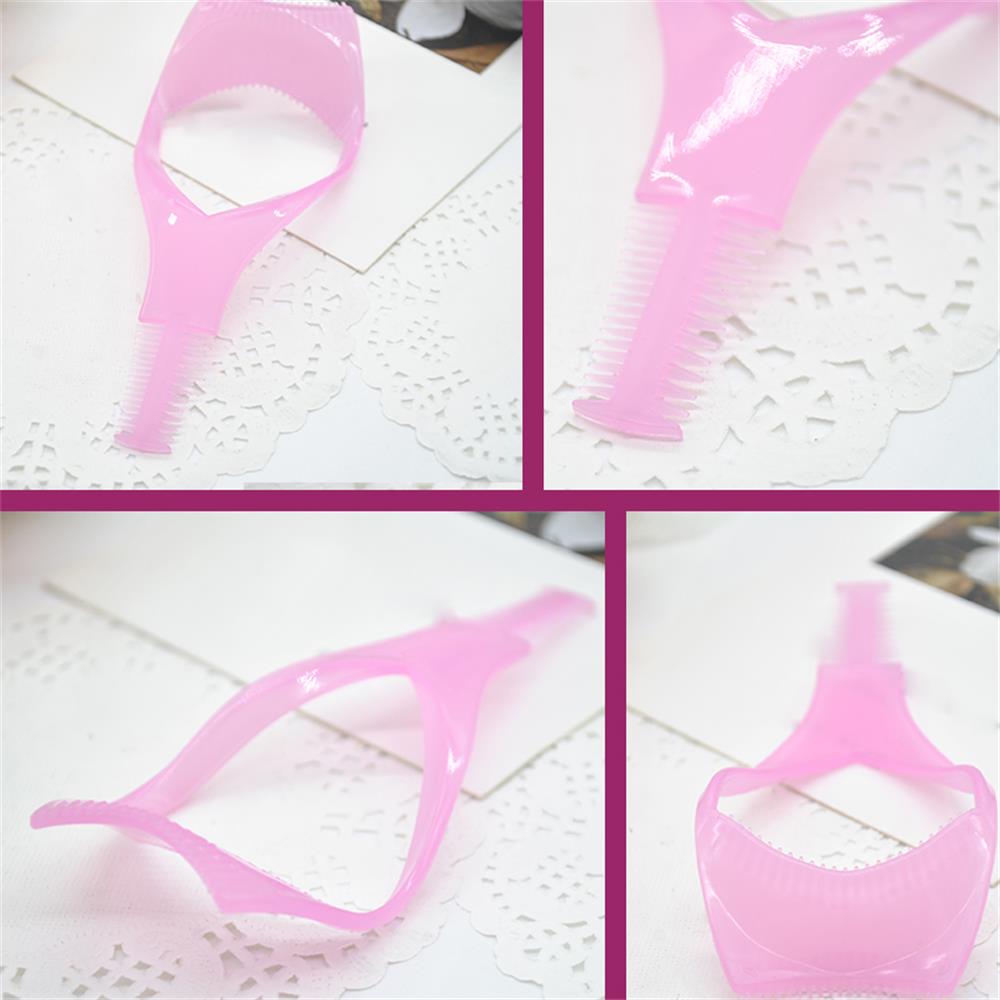 Crystal Protect Eyes 3-In-1 Eyelash Comb Template Applicator Tool Mascara Shield Make Up Brush
