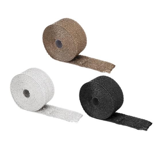 Термоизоляционная обмотка выхлопных труб из стекловолокна, огнестойкая изоляция для коллекторов и труб, простая установка, тепловой щит для глушителя, обмотка для мотоцикла, автомобиля, грузовика