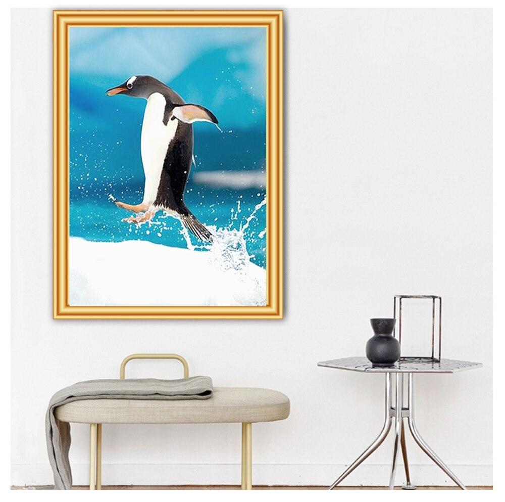5D DIY алмазная живопись животное Пингвин полная дрель Алмазная вышивка мозаика вышивка крестиком художественная картина милый домашний декор ремесла