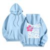 Women's Fashion Long Sleeve Sweatshirt Letter Printed Hooded Drawstring Pullover Oversized Pocket Sweatshirt Top