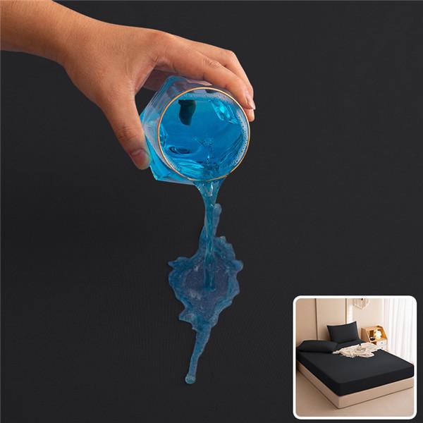 2024 Super Waterproof Bed Fitted Sheet Bed Sheet with Elastic Band Anti-slip Mattress Cover Mattress Protector for Single Double