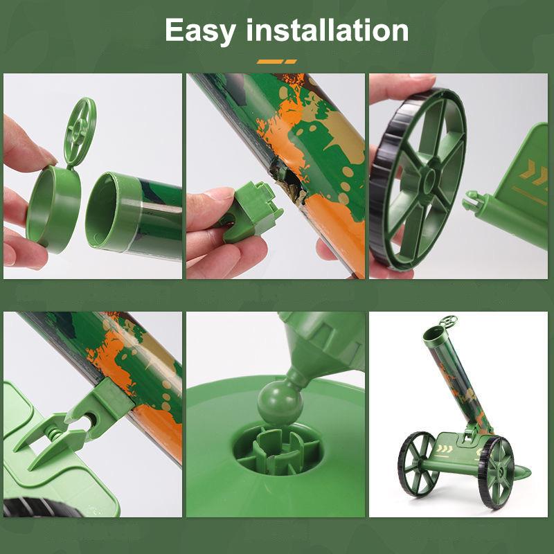 Детский игрушечный миномет с колесами, имитация автоматической ракетной установки, итальянская пушка, детский игрушечный пистолет, подарок на день рождения