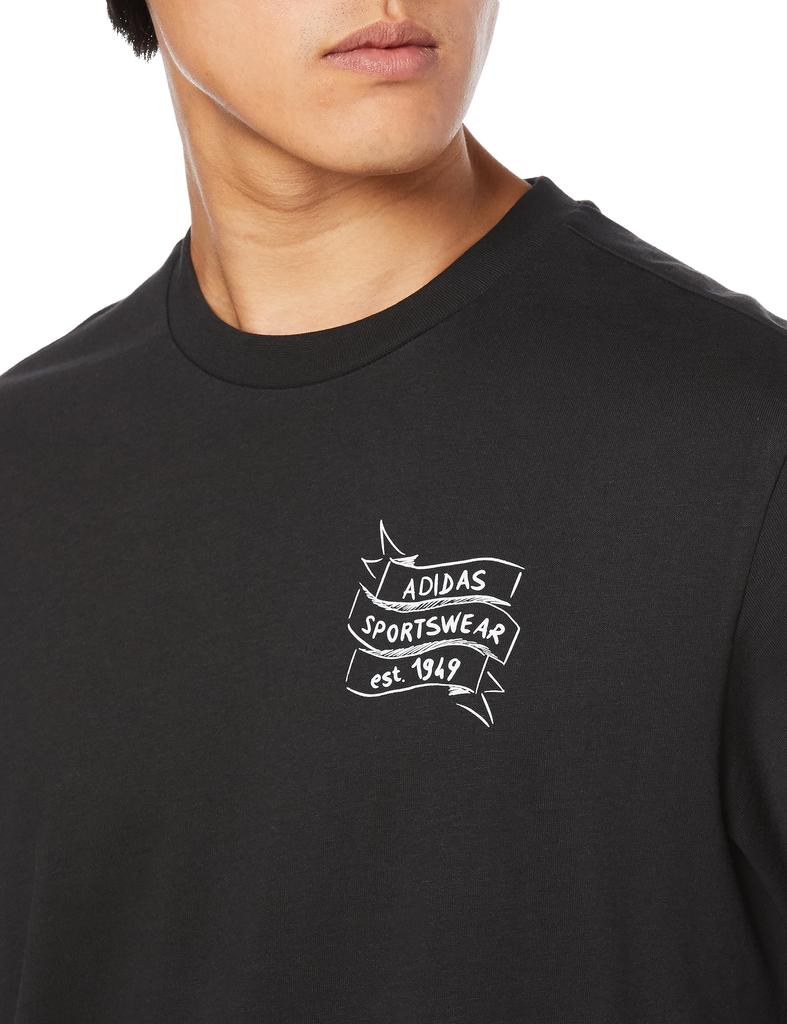 Adidas Спортивная одежда с коротким рукавом Бренд Любовь Футболка с коротким рукавом EAQ69 Черная Футболка Мужская (II3450) Дж/С