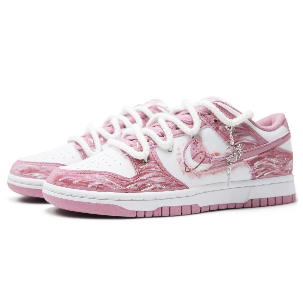 Nike Dunk SSS Manufacturing, Falling Moon Устойчивые к истиранию Устойчивые к истиранию Низкие кеды для скейтбординга Женские Розовые DD1873-112(Команда138-)