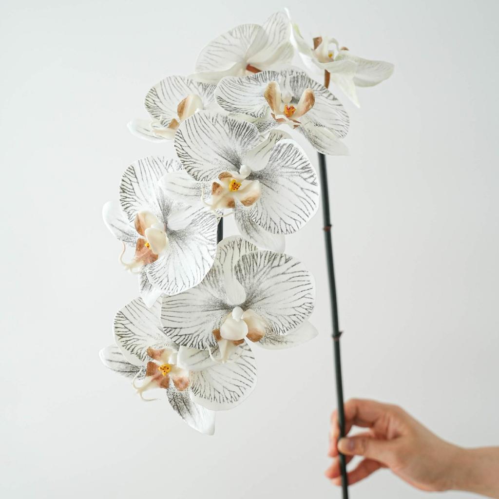 Высококачественные Роскошные Цветы Латекс 8 Голов Орхидеи-бабочки Искусственные Реалистичные На ощупь Орхидеи Фаленопсис Свадебный Декор