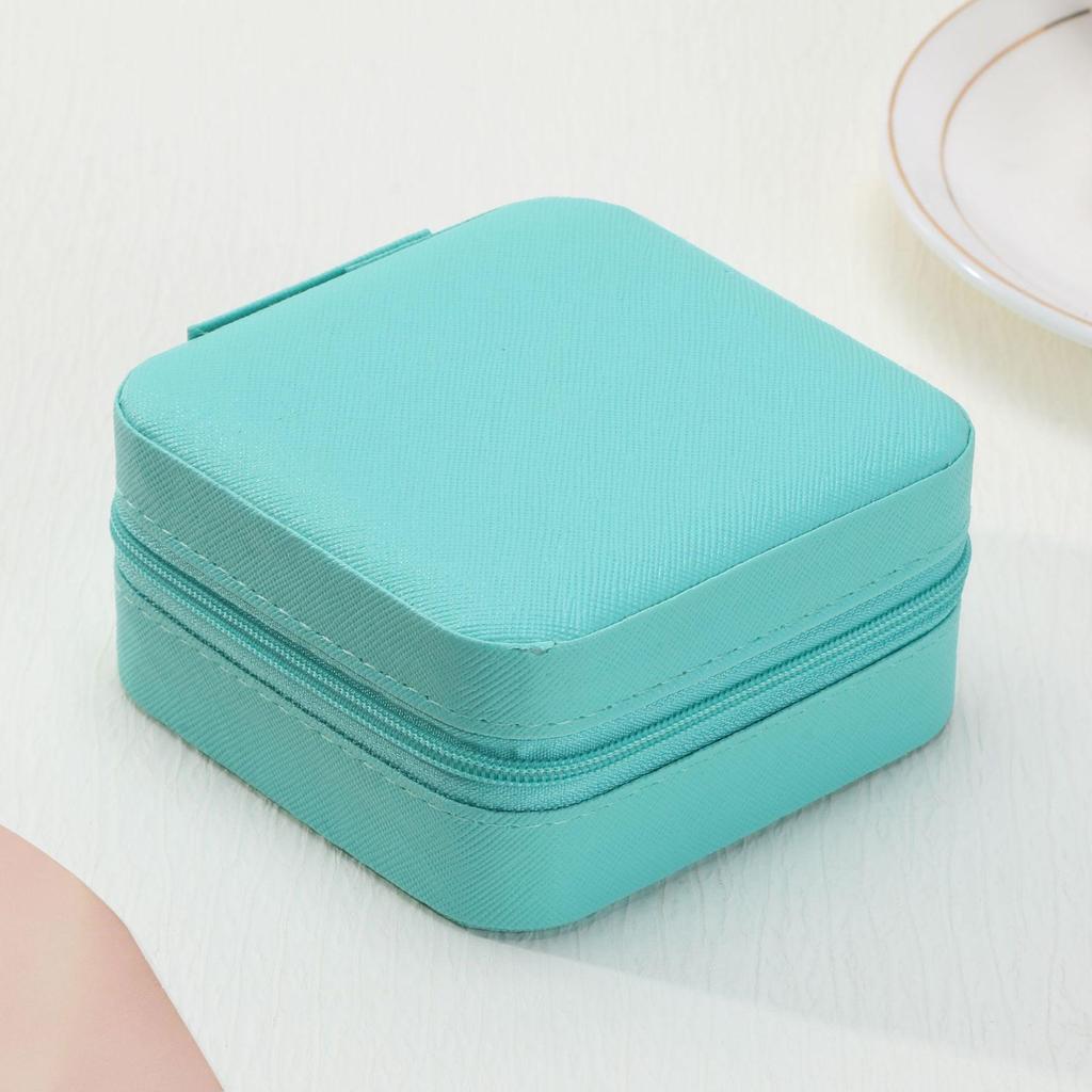 Double-Layer Leather Jewelry Box with Lock for Earrings and Handcrafted Accessories