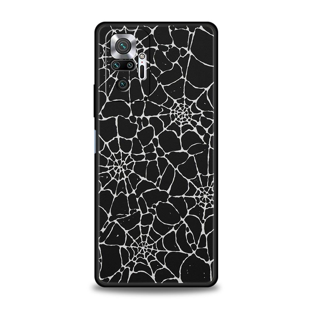 Чехол для телефона 'Паутина' для Redmi 14C 10C Note 15 14 13 12 10 11 K40 Pro Plus 5G Мягкий ТПУ Ударопрочный Корпус Fundas Capas Сумки