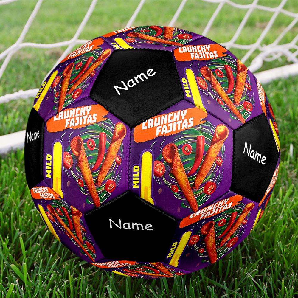 Custom Name Takis Fuego Theme Size 5 Soccer Ball, Suitable for Both Indoor and Outdoor Matches, a Gift Suitable for Everyone.