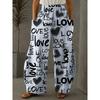 Повседневные брюки с принтом LOVE