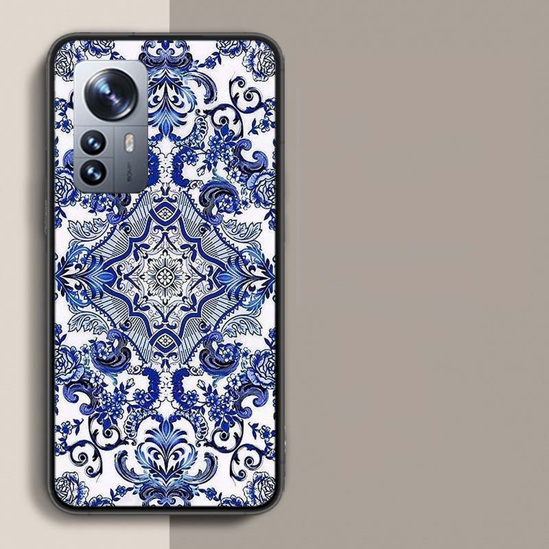 Сине-белый фарфоровый узор Чехол для телефона Для Redmi Note 15 Pro 5G 14 13 12 Pro Plus 11 11T 11E 11S 10 Pro 10S 9 9S Чехол Cell Cle