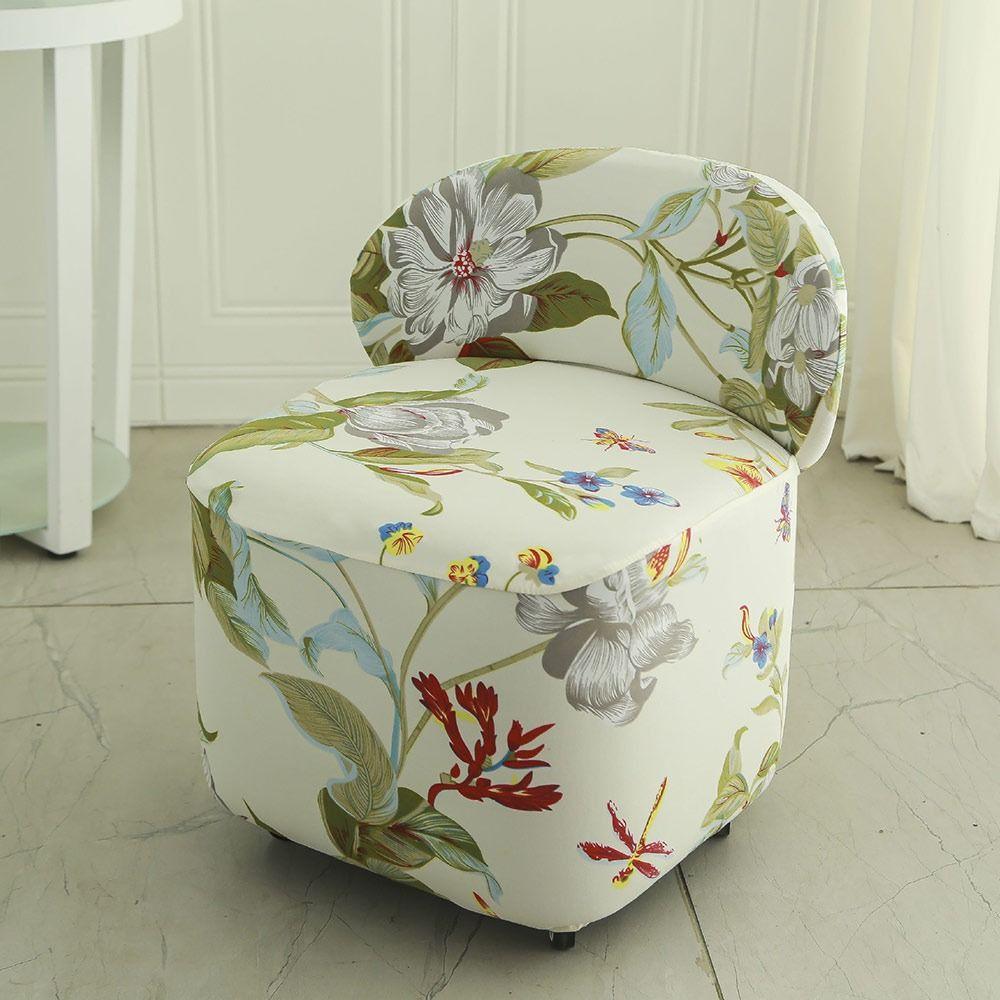 Jacquard Pattern Mushroom Stool Cover Slipcovers Shoe Changing Chair Slipcovers Home