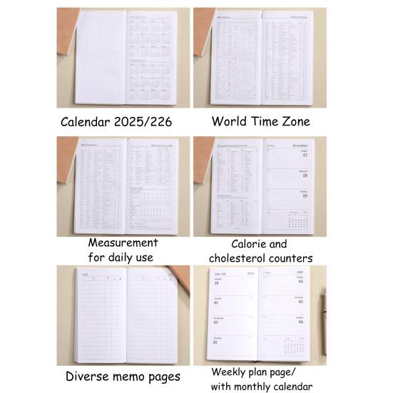 Планировщик 2025 года с января по декабрь Harcover Calendar Planner Book 120 страниц Органайзер Блокнот