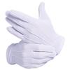 White Gloves with Set of Formal and Ceremonial Cotton Solid Disposable for Hotel and More [PREMIUMM] Non-Slip Finish, 10, Driver's Gloves, White,