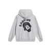Li Ning Badfive Letter Print Loose Hoodie Unisex Hoodies Flower-Gray AWDT869-2