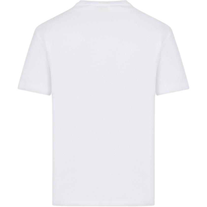 Emporio Armani EA7 Весна/Лето 23 Футболка с принтом букв, круглым вырезом, коротким рукавом, мужская, топ, Белый 3RPT20-PJM9Z-1100