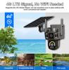 LS VISION 4K Dual Lens 4G SIM Solar Camera 8MP HD PTZ Auto Tracking Outdoor Security Surveillance Wireless WIFI Solar CCTV IP Cameras V380