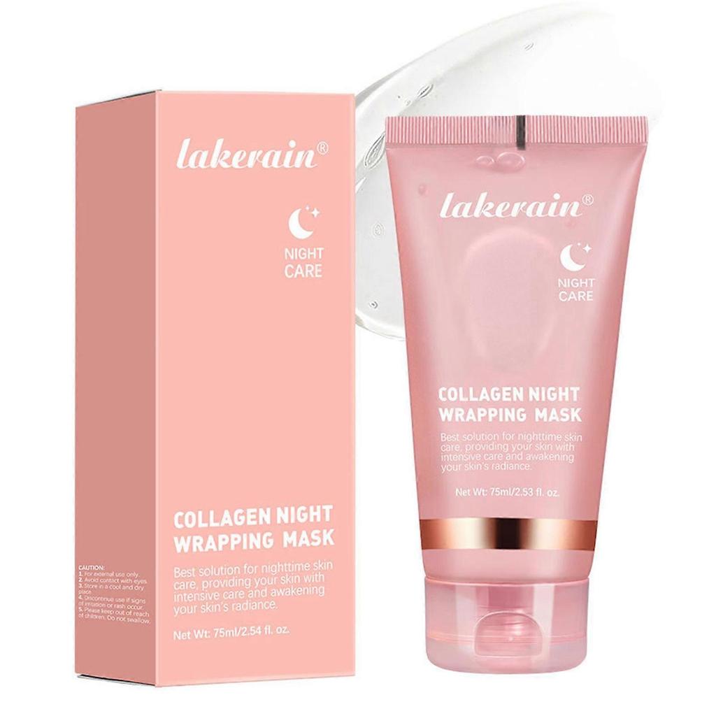 Collagen Night Wrapping Mask, Collagen-Boosts Skin Barrier Hydration & Glow & Firmer Skin, Collagen Peel Off Face Mask