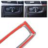 Car Carbon Texture Interior Headlight Switch Frame Cover Sticker Trim For BMW X5 X6 F15 F16 2014 2015 2016 2017