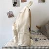 Canvas Backpack Women's Solid Color Schoolbag MIT