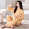 Coral Fleece Pajamas Women Winter Autumn And Winter Thickened Warm Winter Flannel Fleece Loungewear