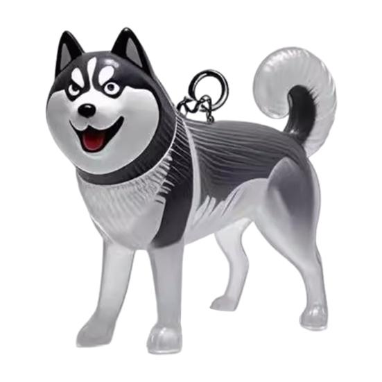 Dog Hair Collector Keychain Memorial Storage Keychain Dog Shape Charm Box Transparent Pet Fur