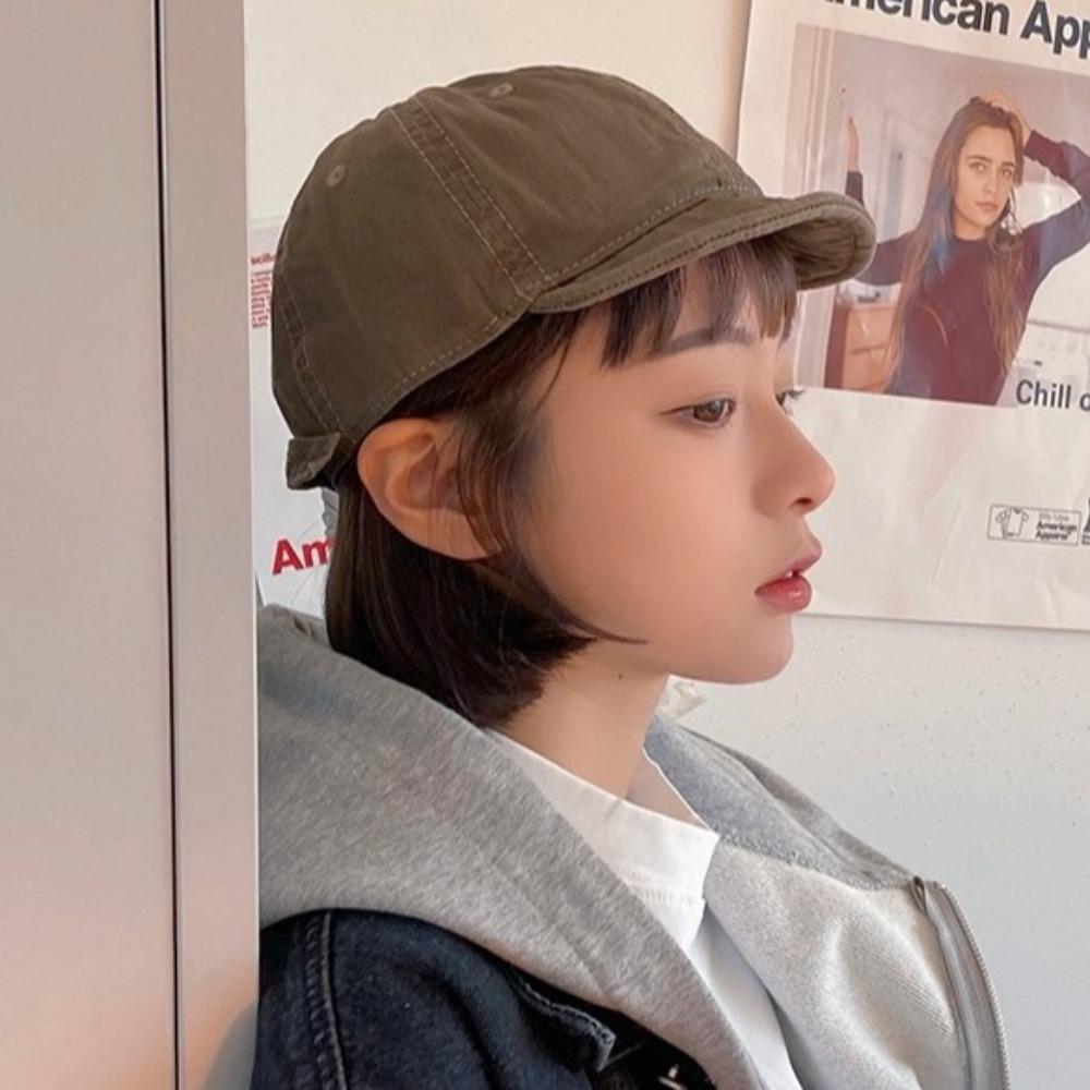 Sunscreen Short Brim Baseball Cap Japanese Style Peaked Cap Fashion Sun Hat Outdoor
