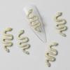 10Pcs/Set Lightweight Nail Charm Shiny Exquisite Snake Zodiac Metal Rhinestone