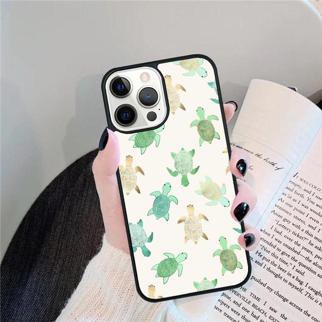 Чехол для телефона с изображением морских черепашек на пляже Для iPhone 17 Air 15 16 Pro Max 14 13 12 11 Pro Max Plus Coque Shell